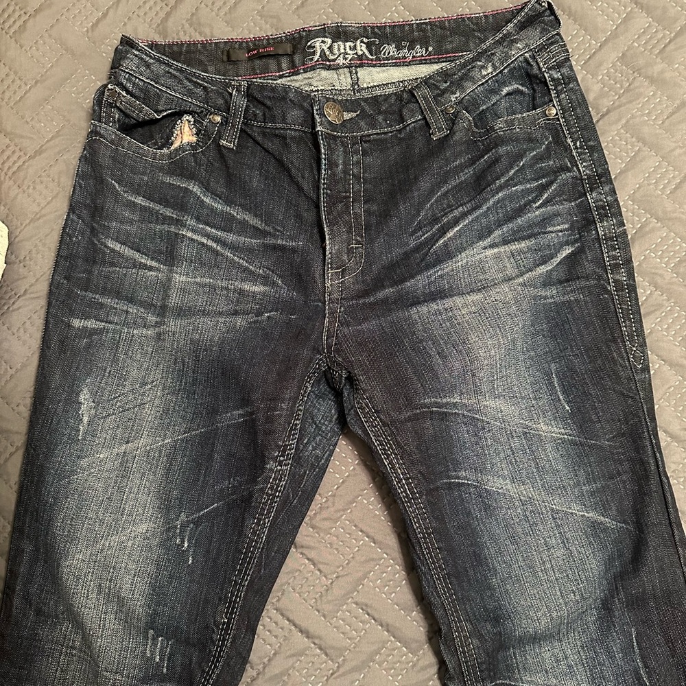 Women’s Rock 47 Wrangler Boot cut Jeans 11 x 34 Long